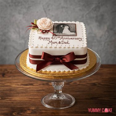 40th Anniversary Photo Cake