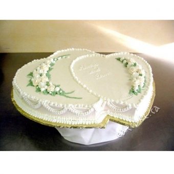 double heart pineapple cake online