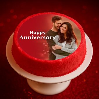 Wedding Anniversary Photo Cake