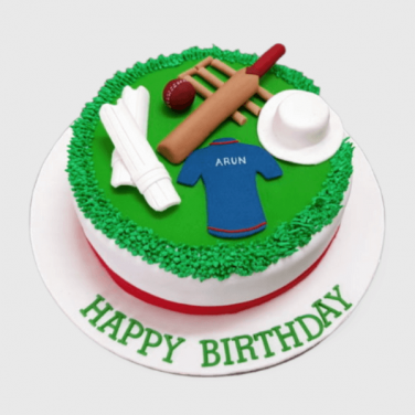 cricket theme fondant cake design