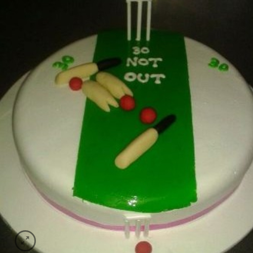 Cricket Theme Fondant Cake