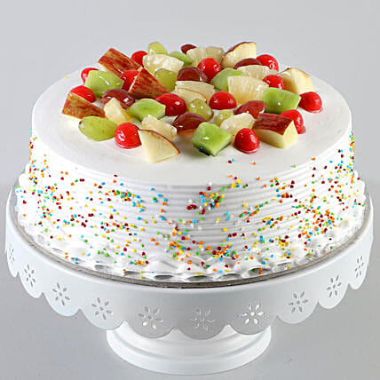 Fresh Fruits Birthday Cake