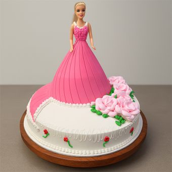 Floral Barbie Gown Cake