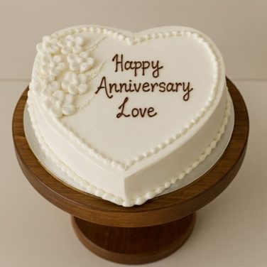 heart shaped cake for anniversary