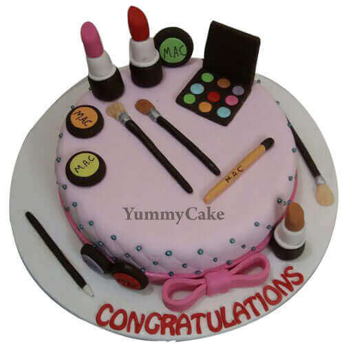 Tasty Designer Cake in Makeup Theme  Delivered in Delhi Bangalore Jaipur   Delhi NCR