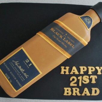 black label whiskey cake