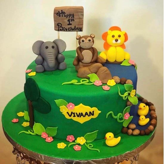 Elephant Safari Silhouette Cake | Temptations Israel