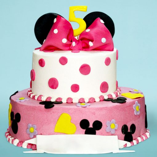 2 tier birthday cake mickey mouse theme