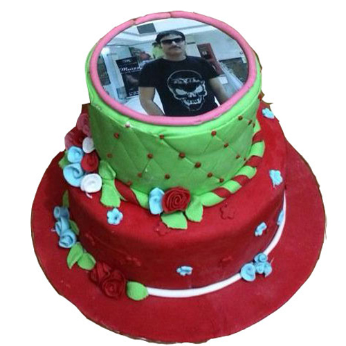 2 tier special photo cake online
