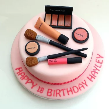 mac makeup cake design