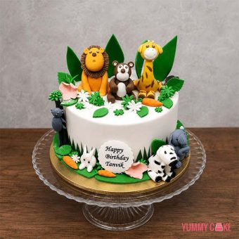 Jungle Animal Theme Cake