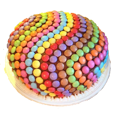 Rainbow pinata cake