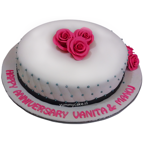 Anniversary Fondant Cake