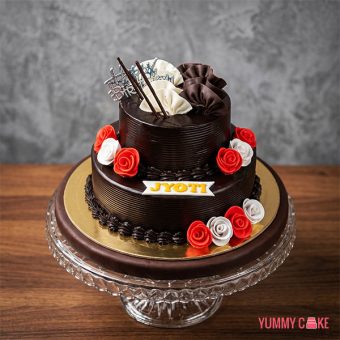 2 Tier Chocolate Birthday Cake
