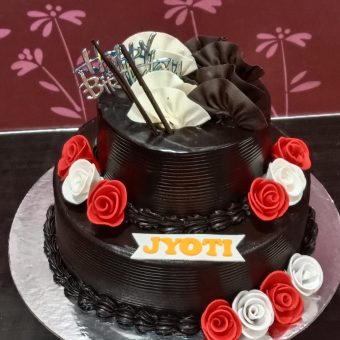 2 tier chocolate truffle cake