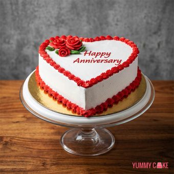 Anniversary Heart Shape Cake