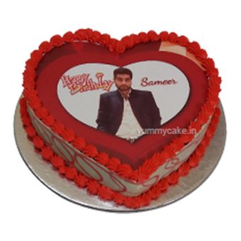 heart shape photo cake online