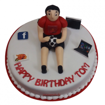 football birthday cake