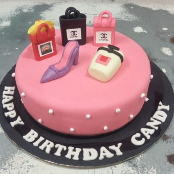 chanel theme designer birthday cake