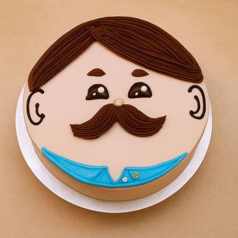 Dad Face Themed Cake