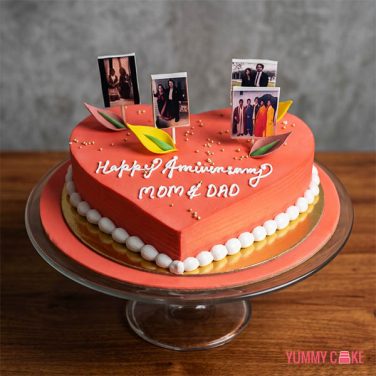 Happy Anniversary Cake with Photo