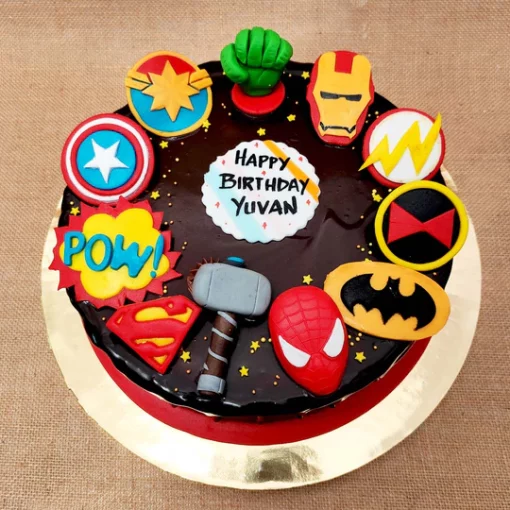 avengers theme cake design
