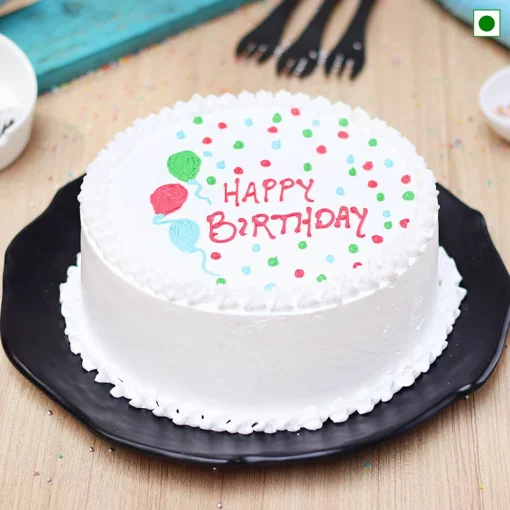 Plain Vanilla Birthday Cake