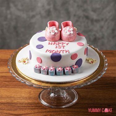 Baby Girl First Birthday Cake