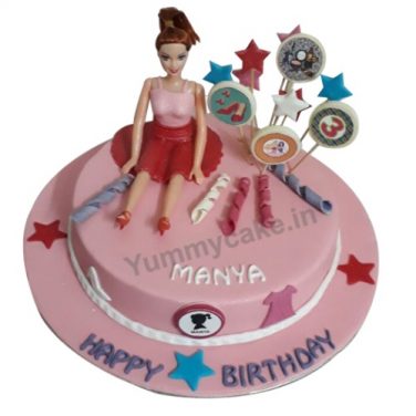 barbie doll birthday cake online
