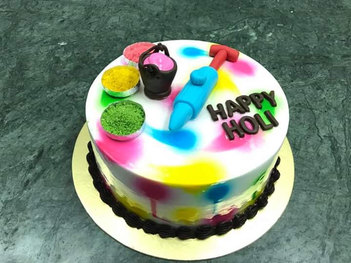 Cooking With Swapna: Watercolor Cake - Holi Special