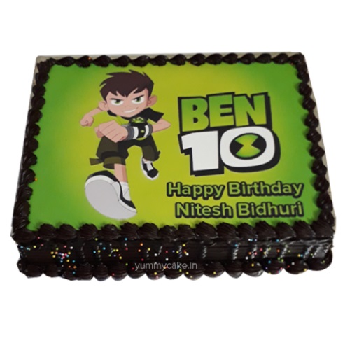 Send Cool Ben10 Frosting Photo Cake Gifts To kolkata