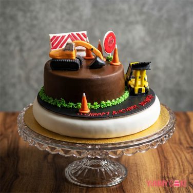 Construction Zone Birthday Cake