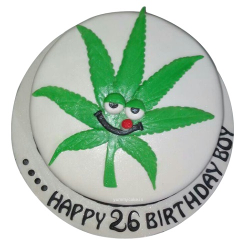 Marijuana Theme Cake