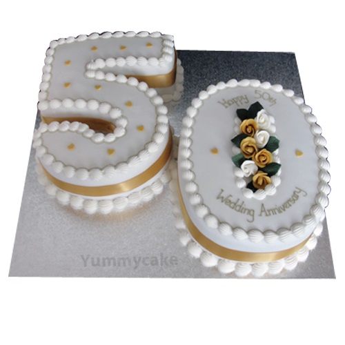 Pearl Wedding Anniversary Cake No.OCC055 - Creative Cakes