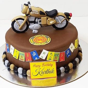 royal enfield bullet cake design