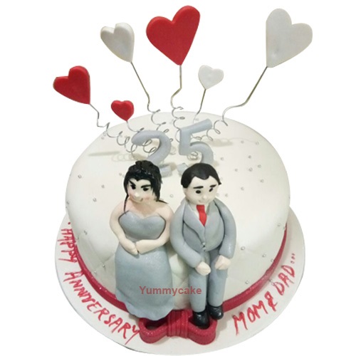 25th anniversary cakes online