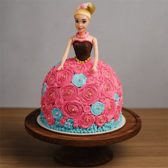 Pink Princess Barbie Cake