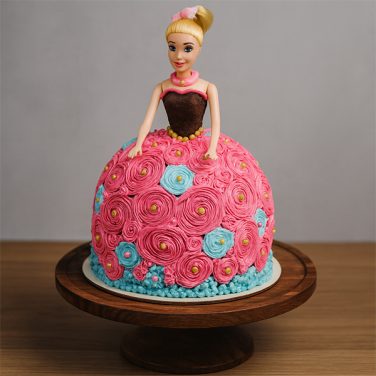 Pink Princess Barbie Cake