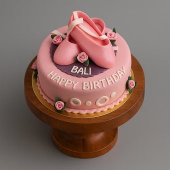 Pink Ballerina Baby Shower Cake