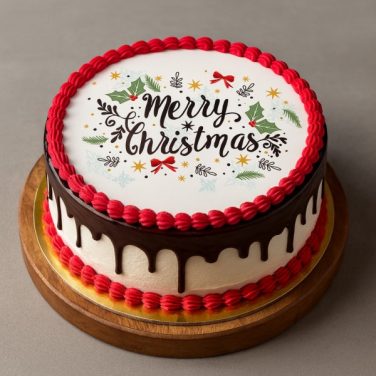 merry christmas photo cake