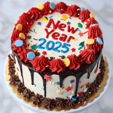 new year 2025 gems cake