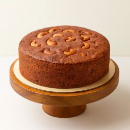 rich plum cake with cashew nuts