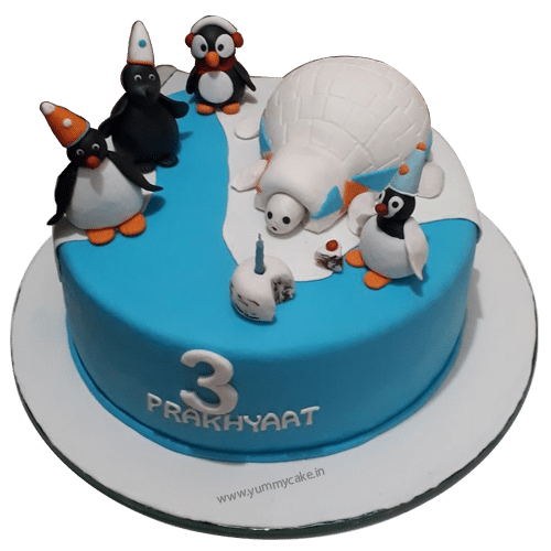 Order Playful Pingu Cake Online, Price Rs.3845 | FlowerAura
