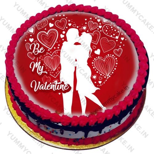 be my valentine day special photo cake