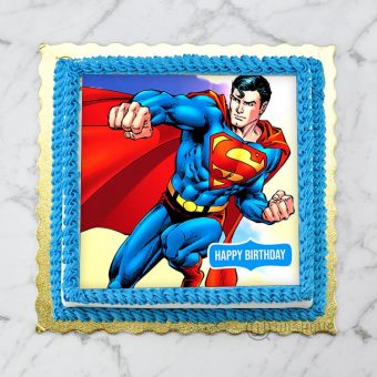 superman birthday cake