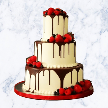 3 tier chocolate wedding cake