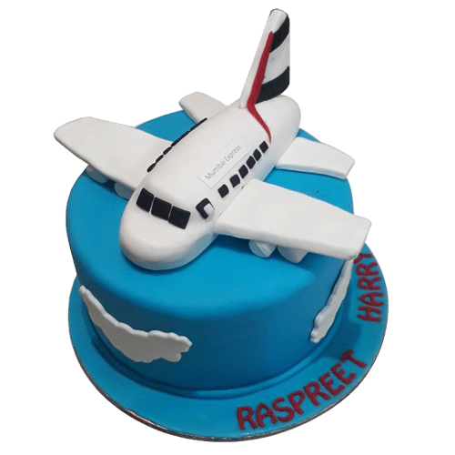 Plane Cake for birthday - Yummycake