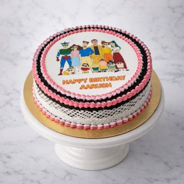 shinchan family photo cake