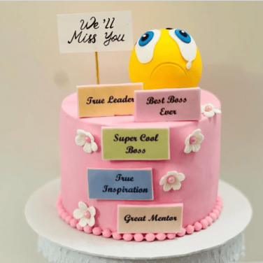 farewell cake for boss design