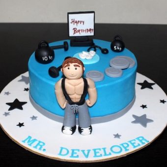 gym fondant cake online